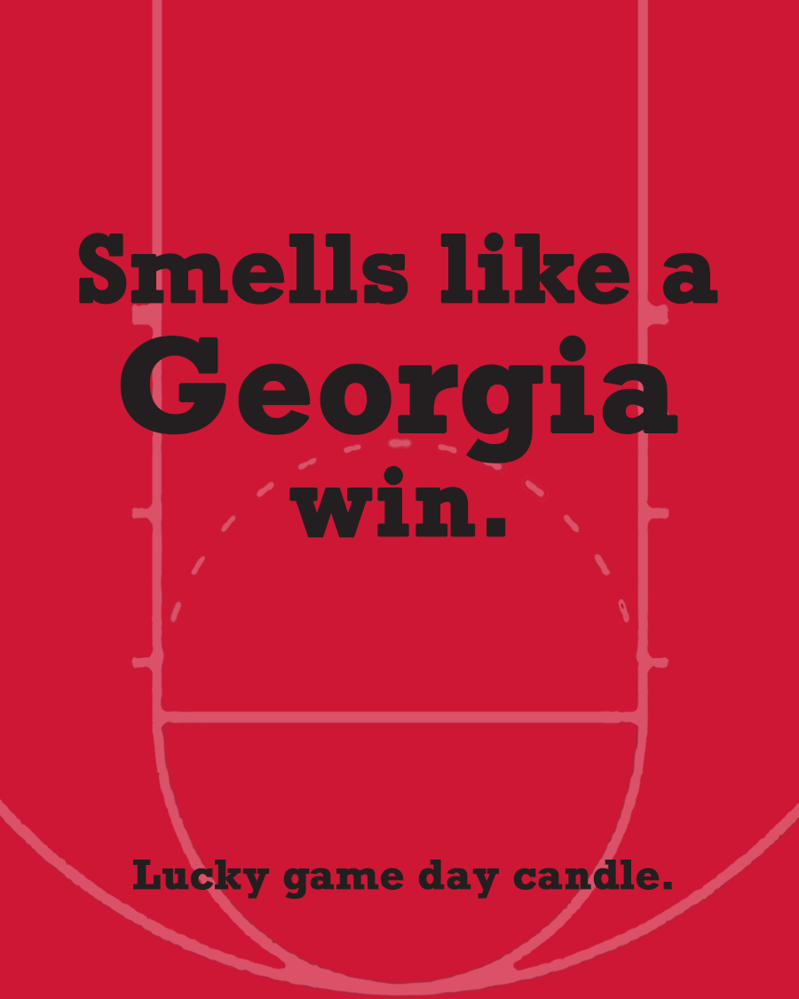 Georgia Basketball - "Smells like a Georgia win" scented candle (13.75 oz)