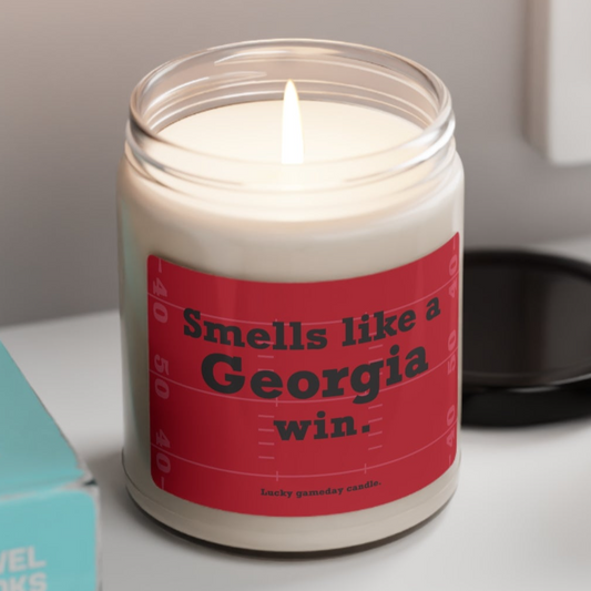 Georgia Football - "Smells like a Georgia win" scented candle (9 oz)