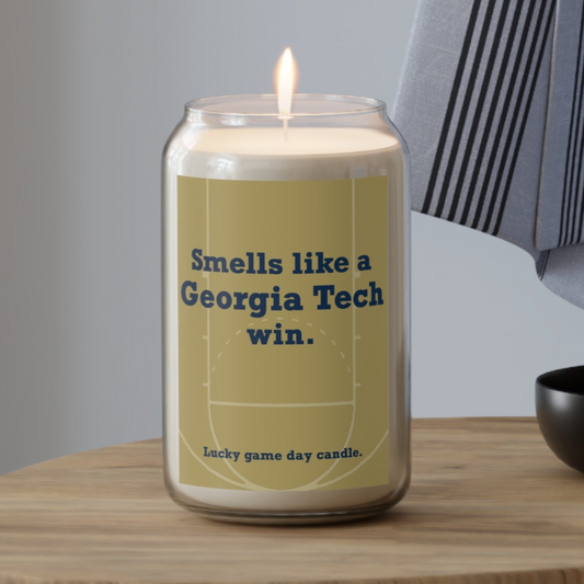 Georgia Tech Basketball - "Smells like a Georgia Tech win" scented candle (13.75 oz)