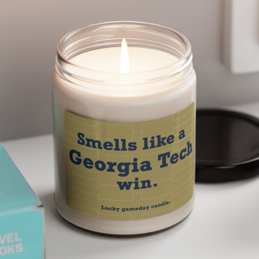 Georgia Tech Basketball - "Smells like a Georgia Tech win" scented candle (9 oz)