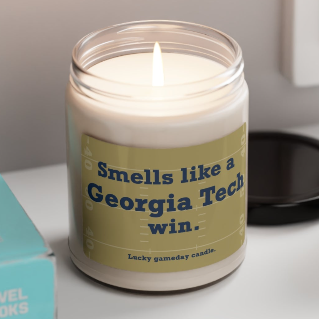 Georgia Tech Football - "Smells like a Georgia Tech win" scented candle (9 oz)