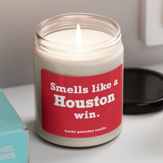 Houston - "Smells like a Houston win" scented candle (9 oz)