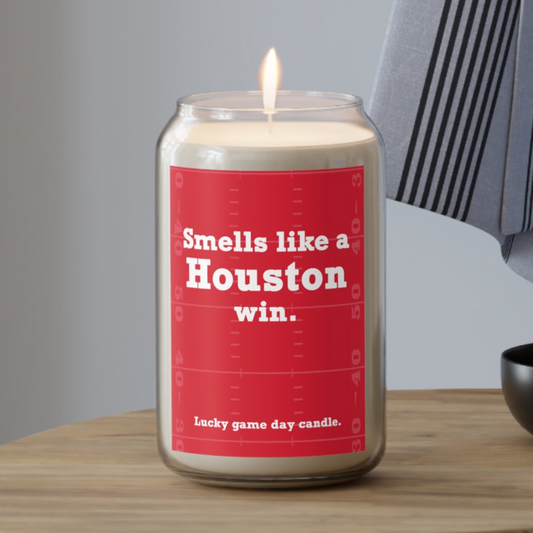 Houston Football - "Smells like a Houston win" scented candle (13.75 oz)