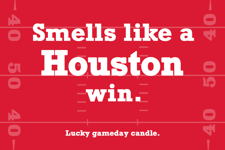 Houston Football - "Smells like a Houston win" scented candle (9 oz)