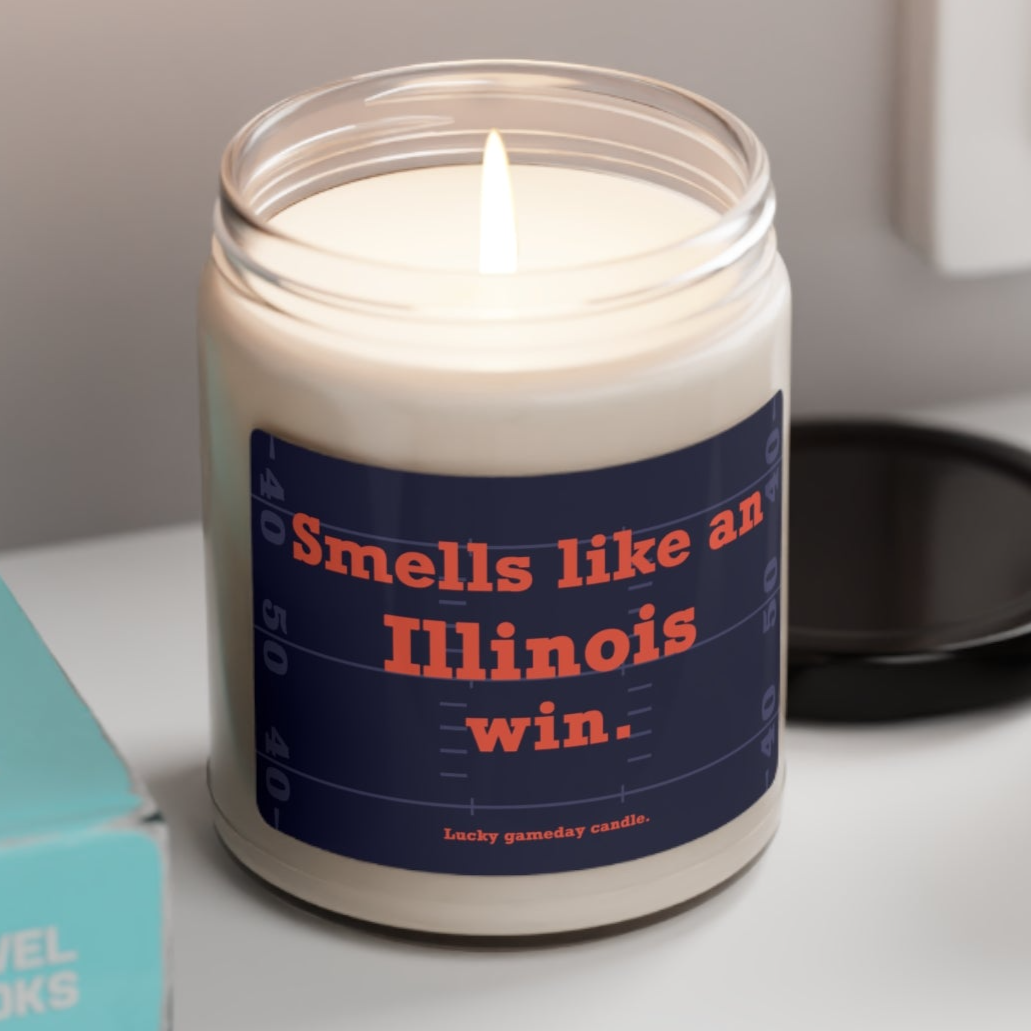 Illinois Football - "Smells Like an Illinois Win" scented candle (9 oz)