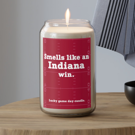 Indiana Football - "Smells like an Indiana win" scented candle (13.75 oz)