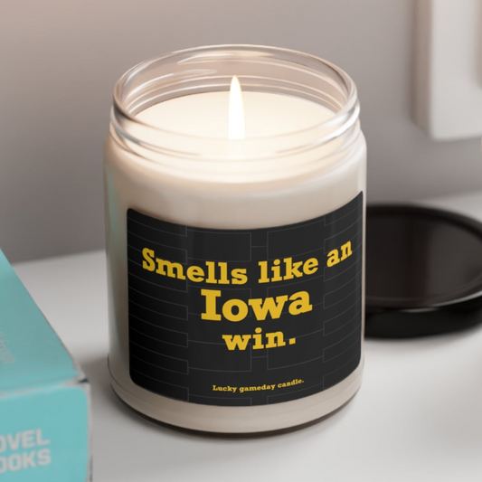 Iowa Basketball - "Smells like an Iowa win" scented candle (9 oz)