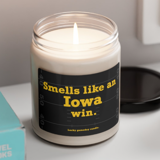 Iowa Football - "Smells like an Iowa win" scented candle (9 oz)