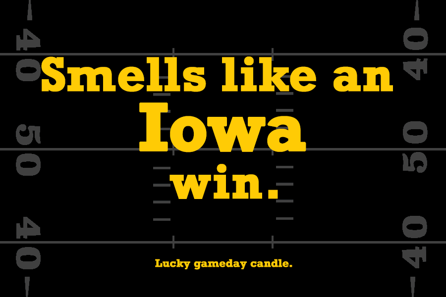 Iowa Football - "Smells like an Iowa win" scented candle (9 oz)