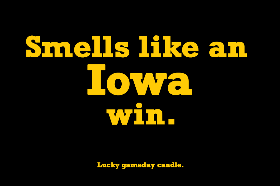 Iowa - "Smells like an Iowa win" scented candle (9 oz)