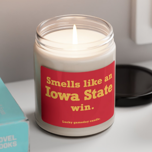 Iowa State - "Smells like an Iowa State win" scented candle (9 oz)