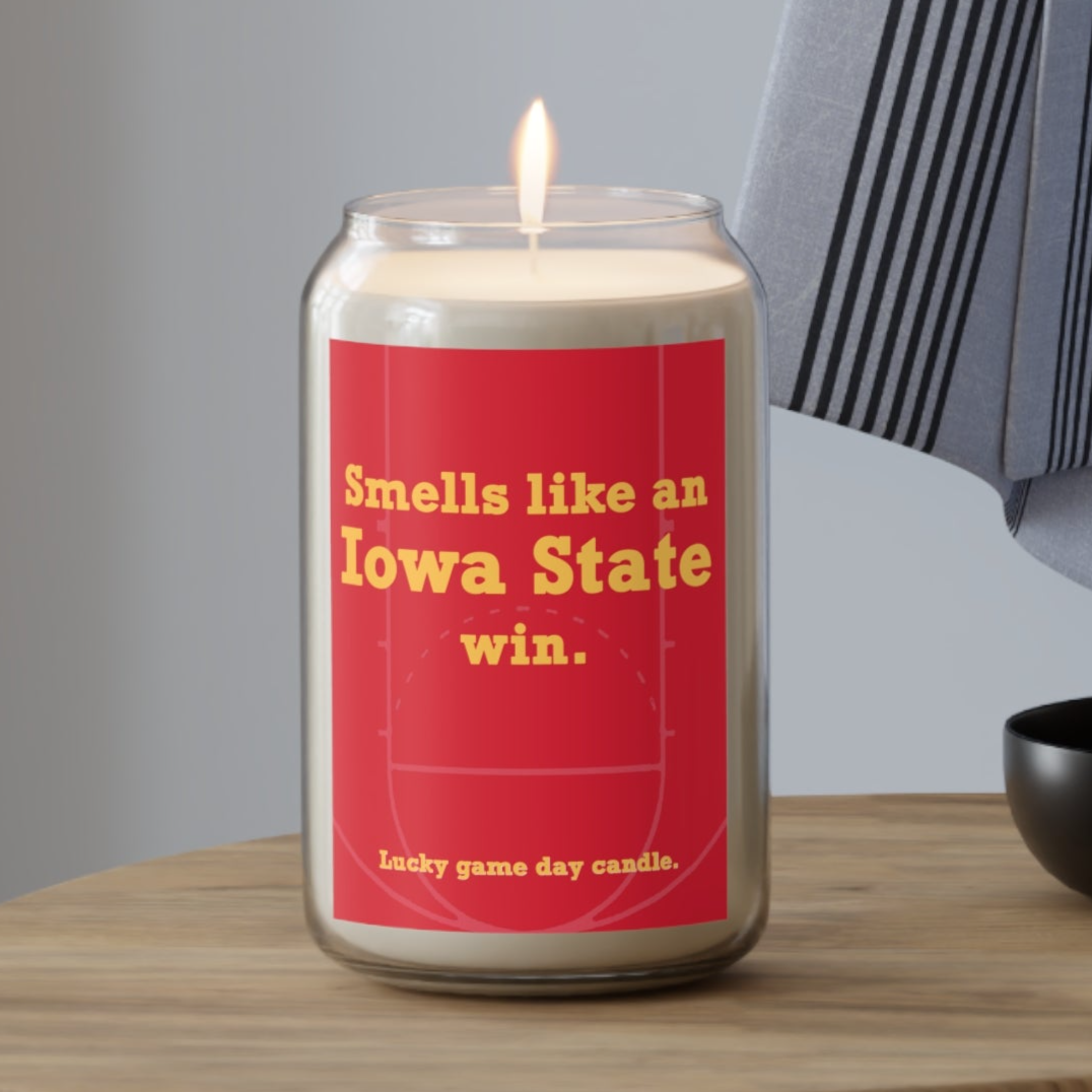 Iowa State Basketball - "Smells like an Iowa State win" scented candle (13.75 oz)