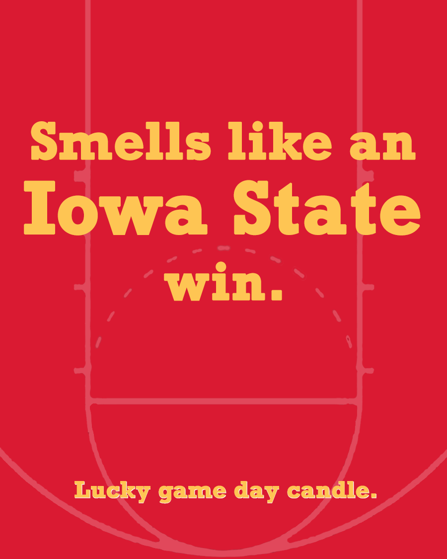 Iowa State Basketball - "Smells like an Iowa State win" scented candle (13.75 oz)