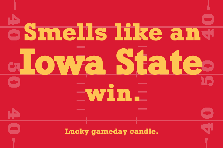 Iowa State Football - "Smells like an Iowa State win" scented candle (9 oz)