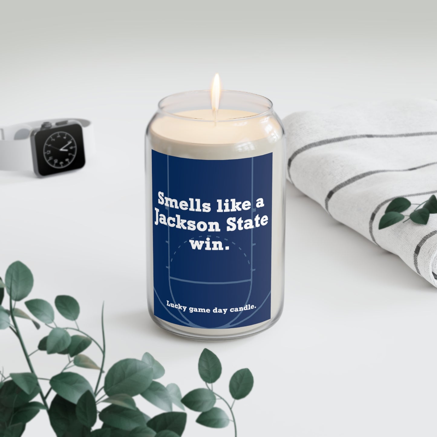Jackson State Basketball - "Smells like a Jackson State win" scented candle (13.75 oz)