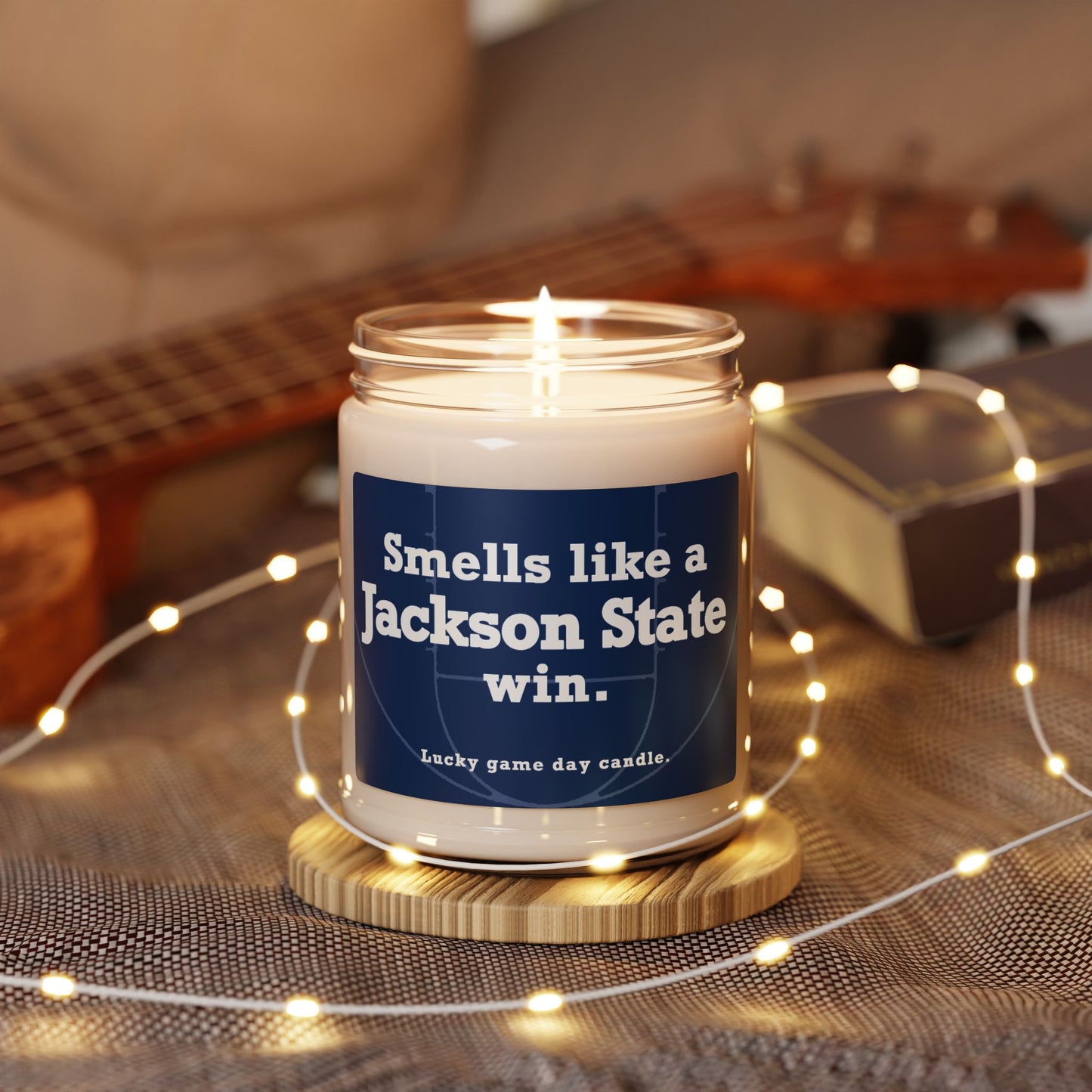 Jackson State Basketball - "Smells like a Jackson State win" scented candle (9 oz)