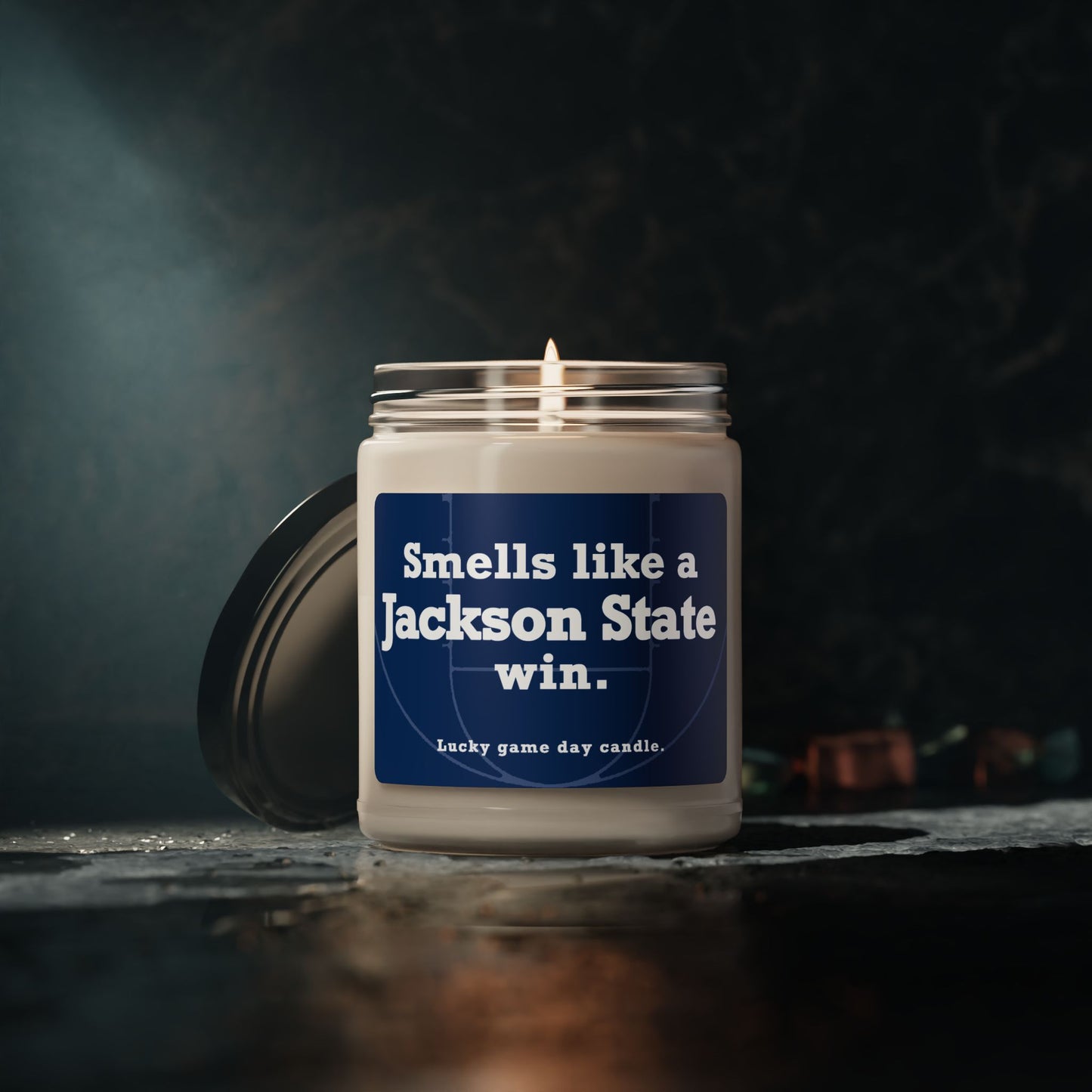 Jackson State Basketball - "Smells like a Jackson State win" scented candle (9 oz)