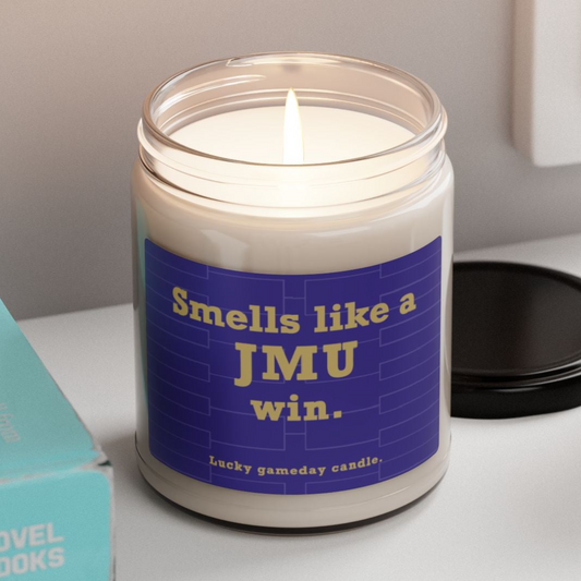 James Madison Basketball - "Smells like a JMU win" scented candle (9 oz)