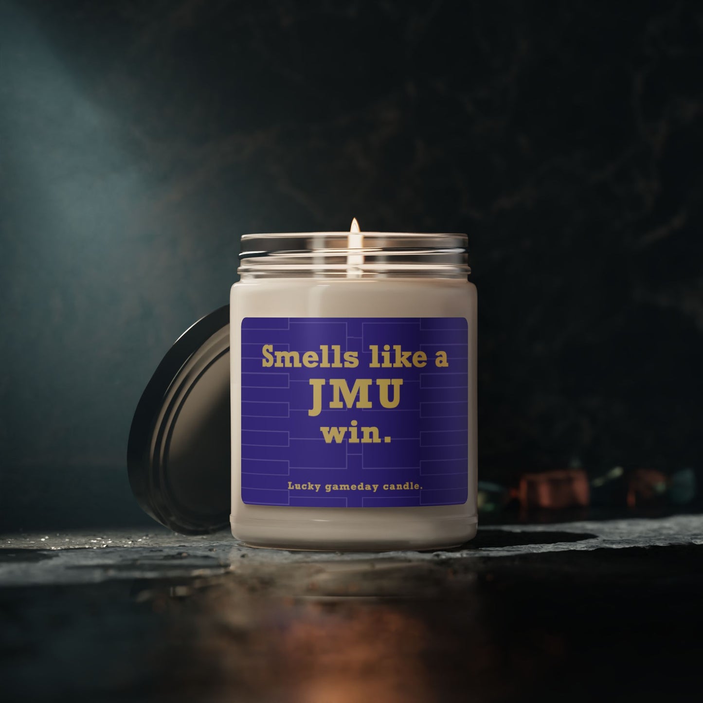 James Madison Basketball - "Smells like a JMU win" scented candle (9 oz)