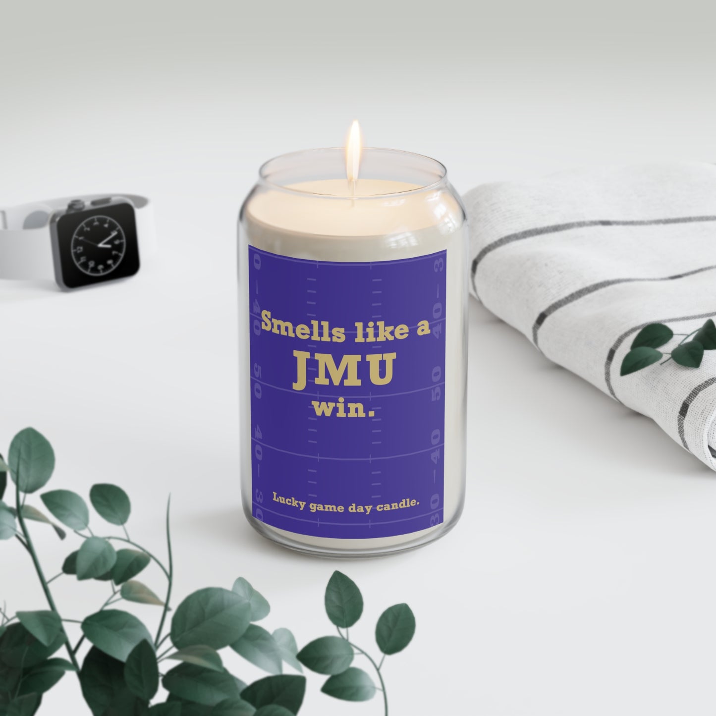 James Madison Football - "Smells like a JMU win" scented candle (13.75 oz)