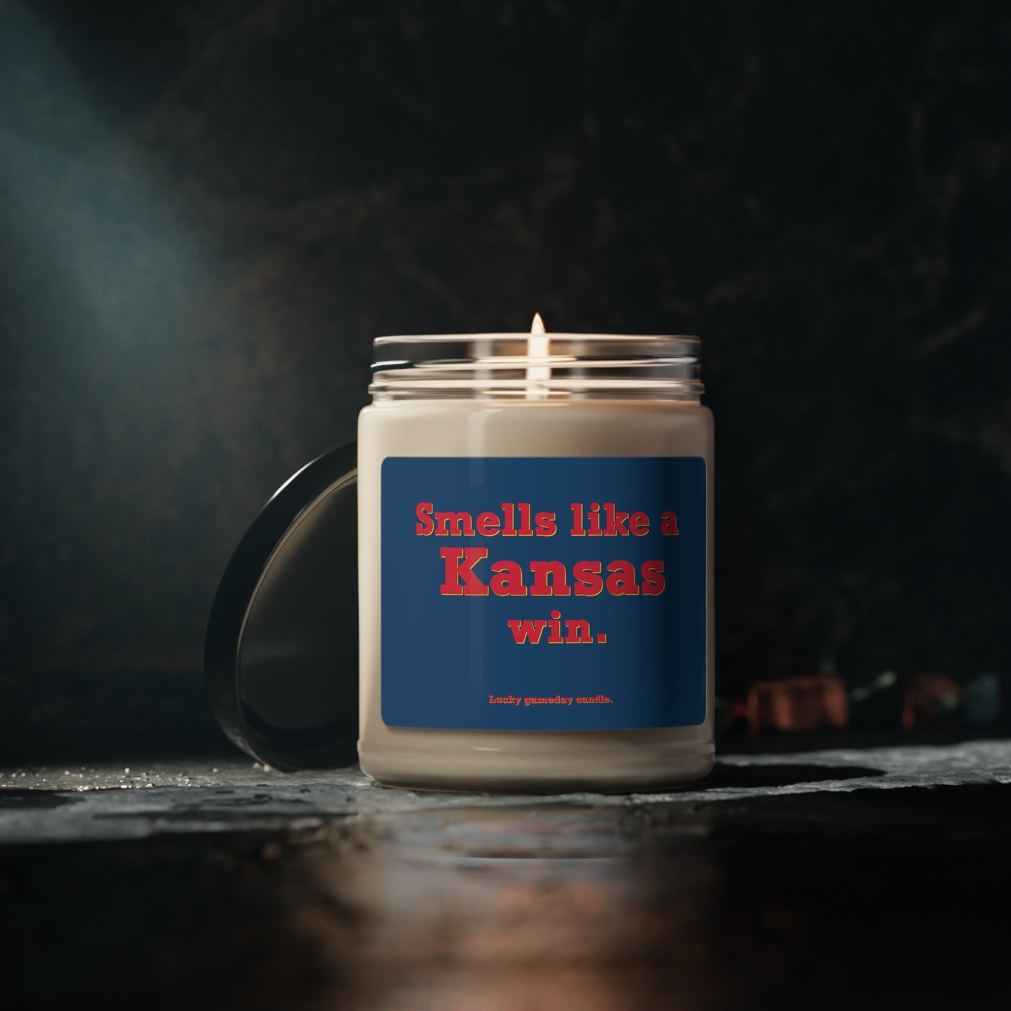 Kansas - "Smells like a Kansas win" scented candle (9 oz)