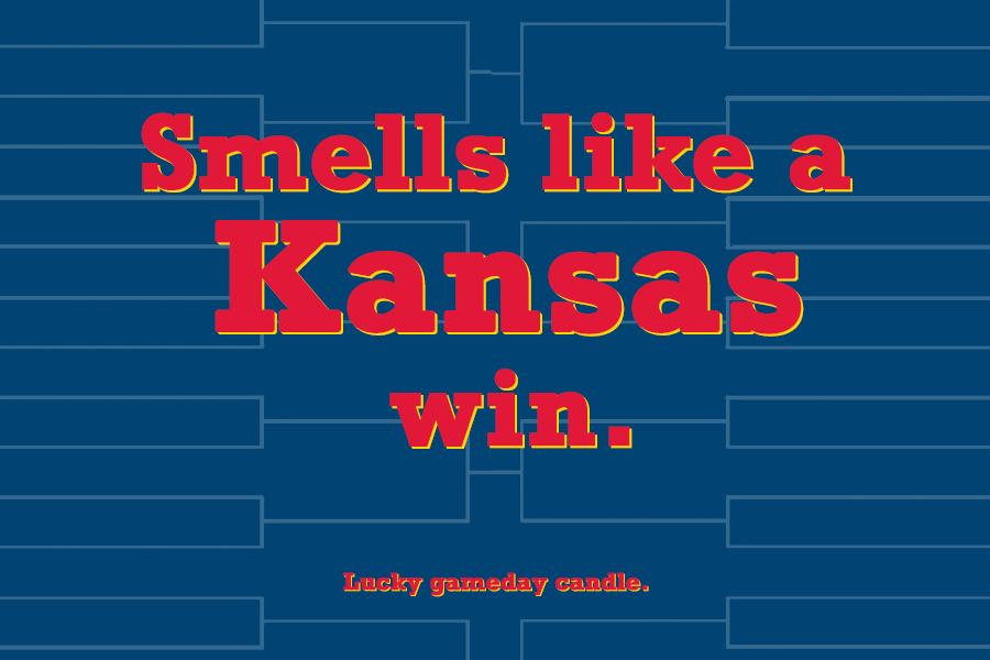 Kansas Basketball - "Smells like a Kansas win" scented candle (9 oz)