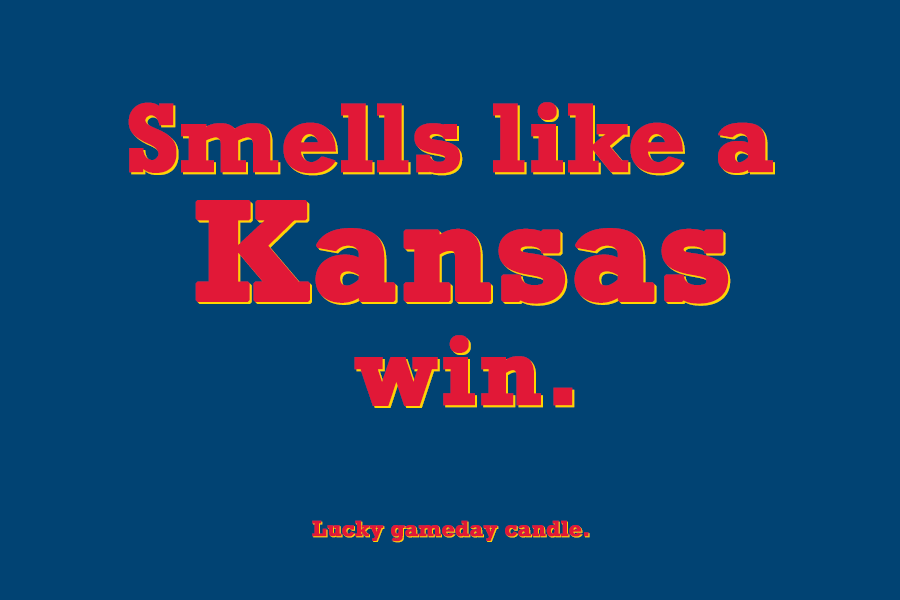 Kansas - "Smells like a Kansas win" scented candle (9 oz)