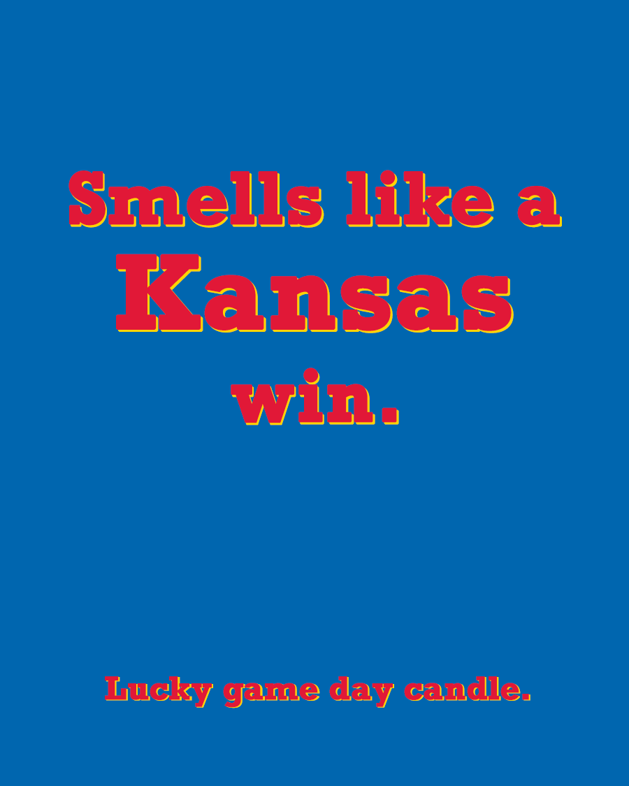 Kansas - "Smells like a Kansas win" scented candle (13.75 oz)