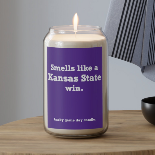 Kansas State - "Smells like a Kansas State win" scented candle (13.75 oz)