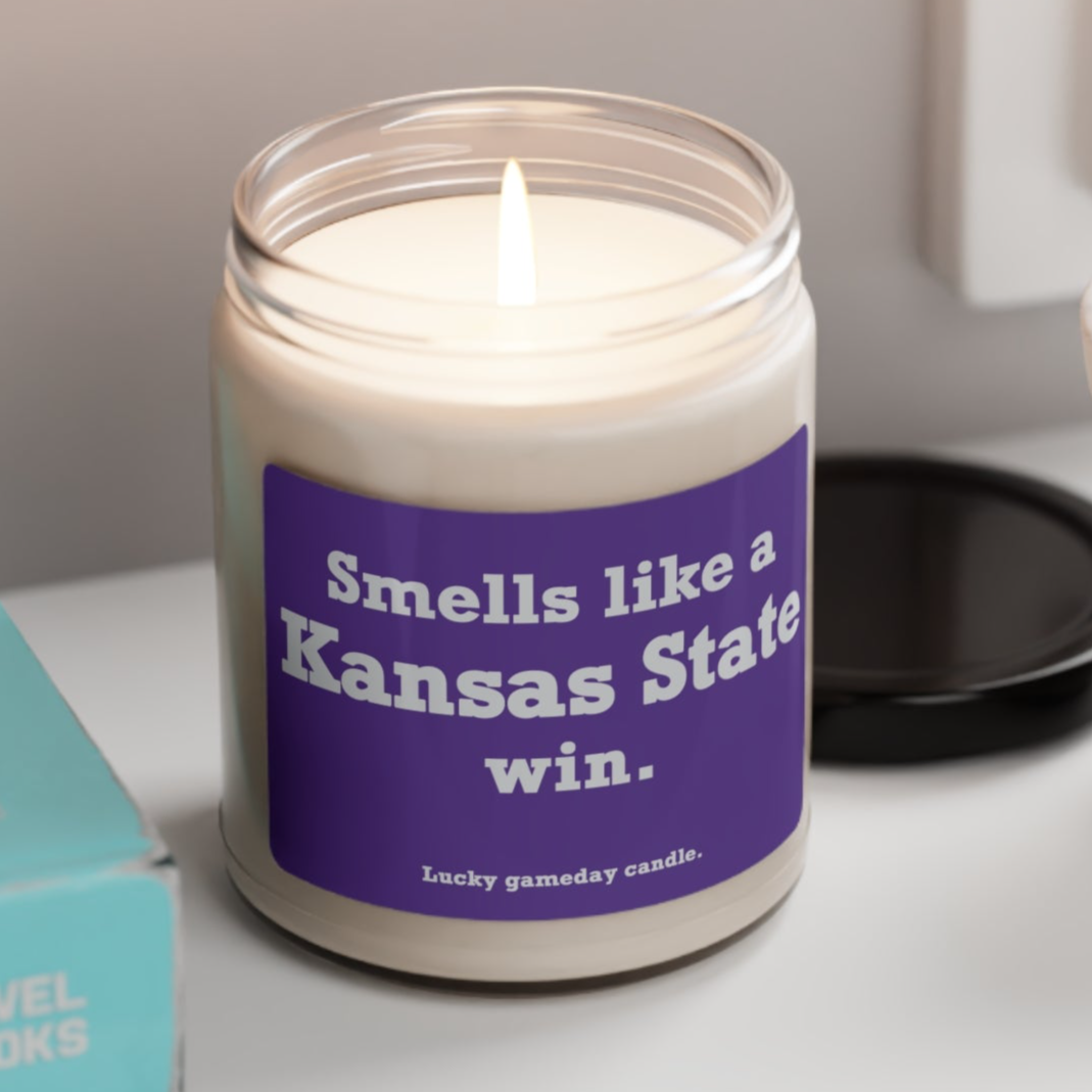 Kansas State - "Smells like a Kansas State win" scented candle (9 oz)