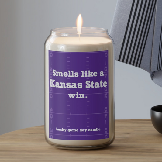 Kansas State Football - "Smells like a Kansas State win" scented candle (13.75 oz)