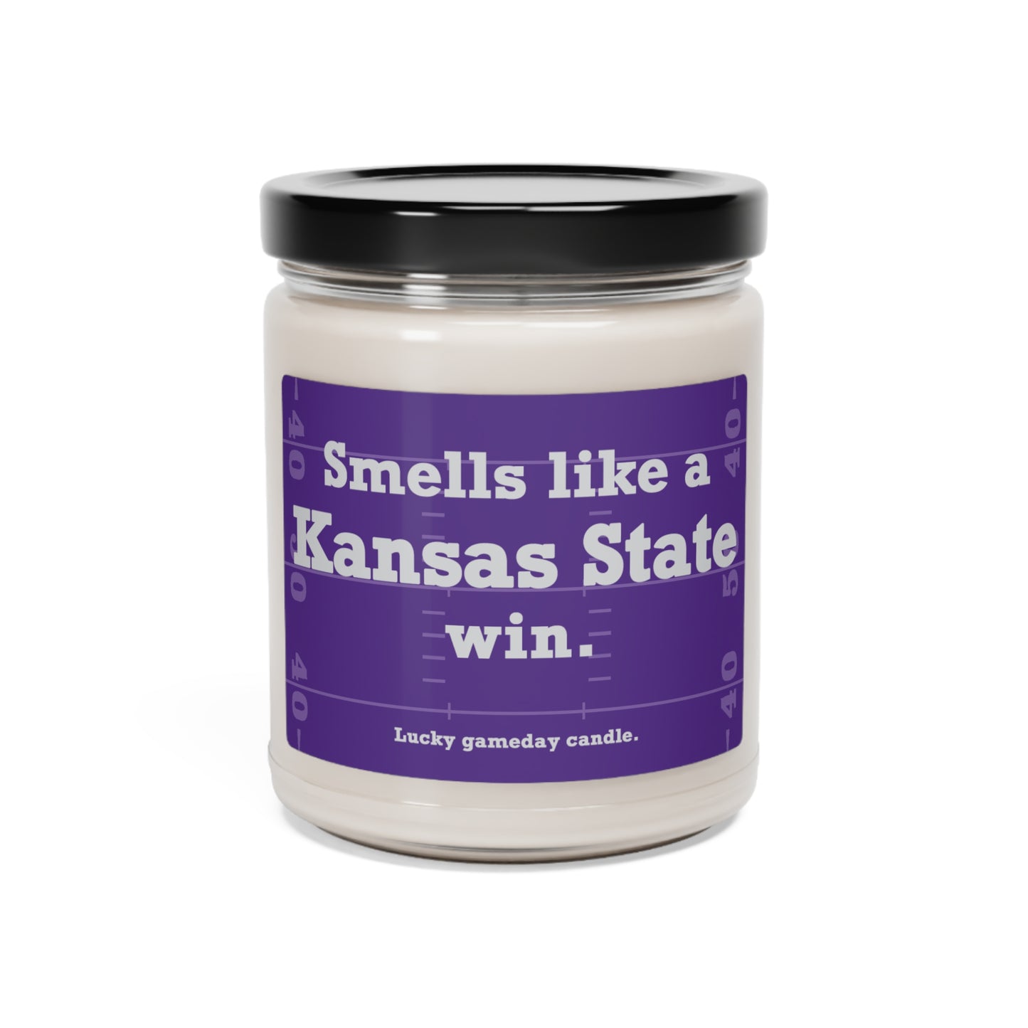 Kansas State Football - "Smells like a Kansas State win" scented candle (9 oz)