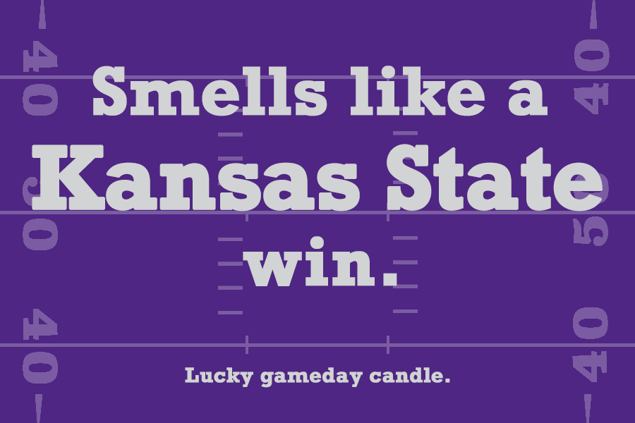 Kansas State Football - "Smells like a Kansas State win" scented candle (9 oz)