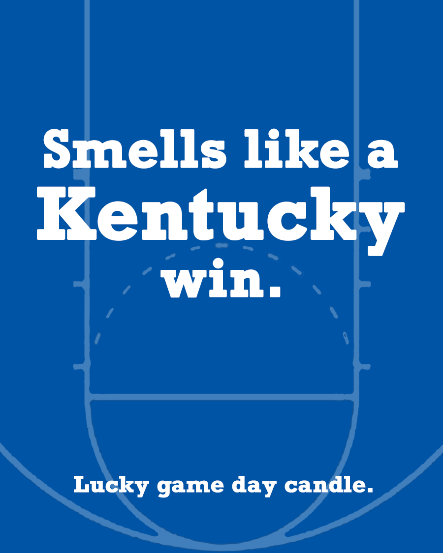 Kentucky Basketball - "Smells like a Kentucky win" scented candle (13.75 oz)