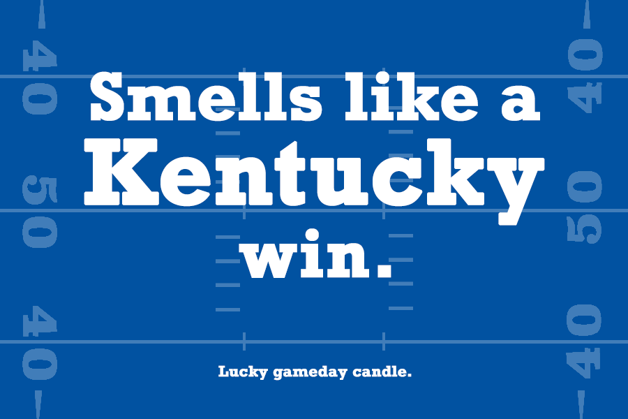 Kentucky Football - "Smells like a Kentucky win" scented candle (9 oz)