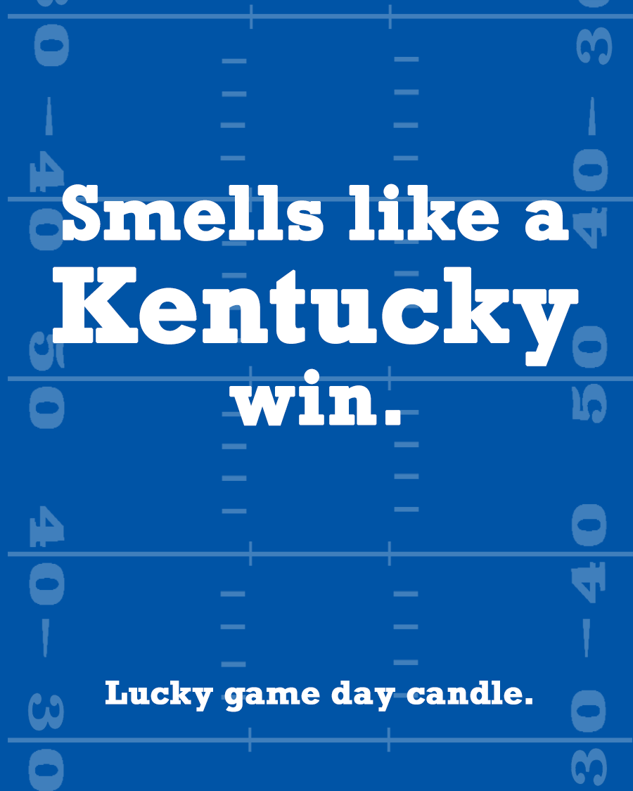 Kentucky Football - "Smells like a Kentucky win" scented candle (13.75 oz)