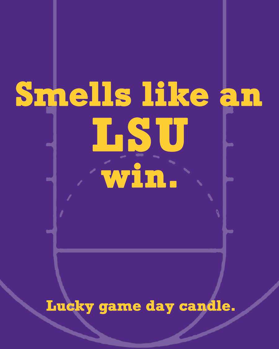 LSU Basketball - "Smells like an LSU win" scented candle (13.75 oz)