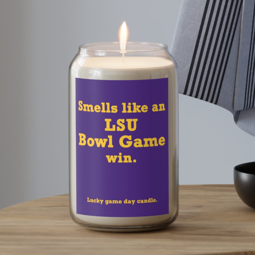 LSU Bowl Game - "Smells like an LSU Bowl Game win" scented candle (13.75 oz)