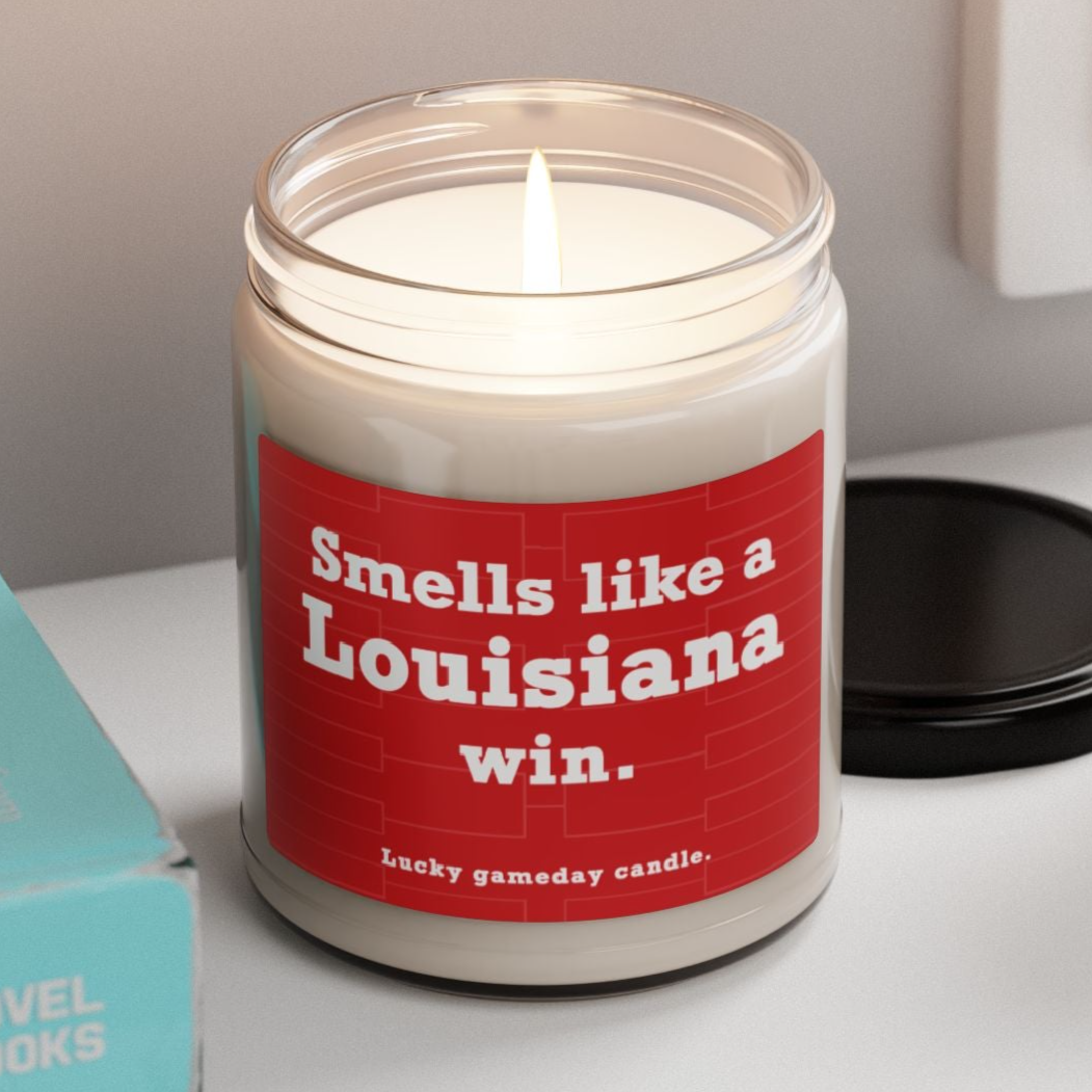 Louisiana Basketball - "Smells like a Louisiana win" scented candle (9 oz)