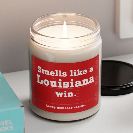 Louisiana Football - "Smells like a Louisiana win" scented candle (9 oz)