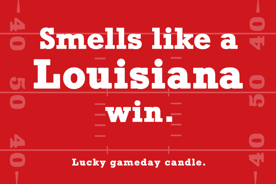 Louisiana Football - "Smells like a Louisiana win" scented candle (9 oz)