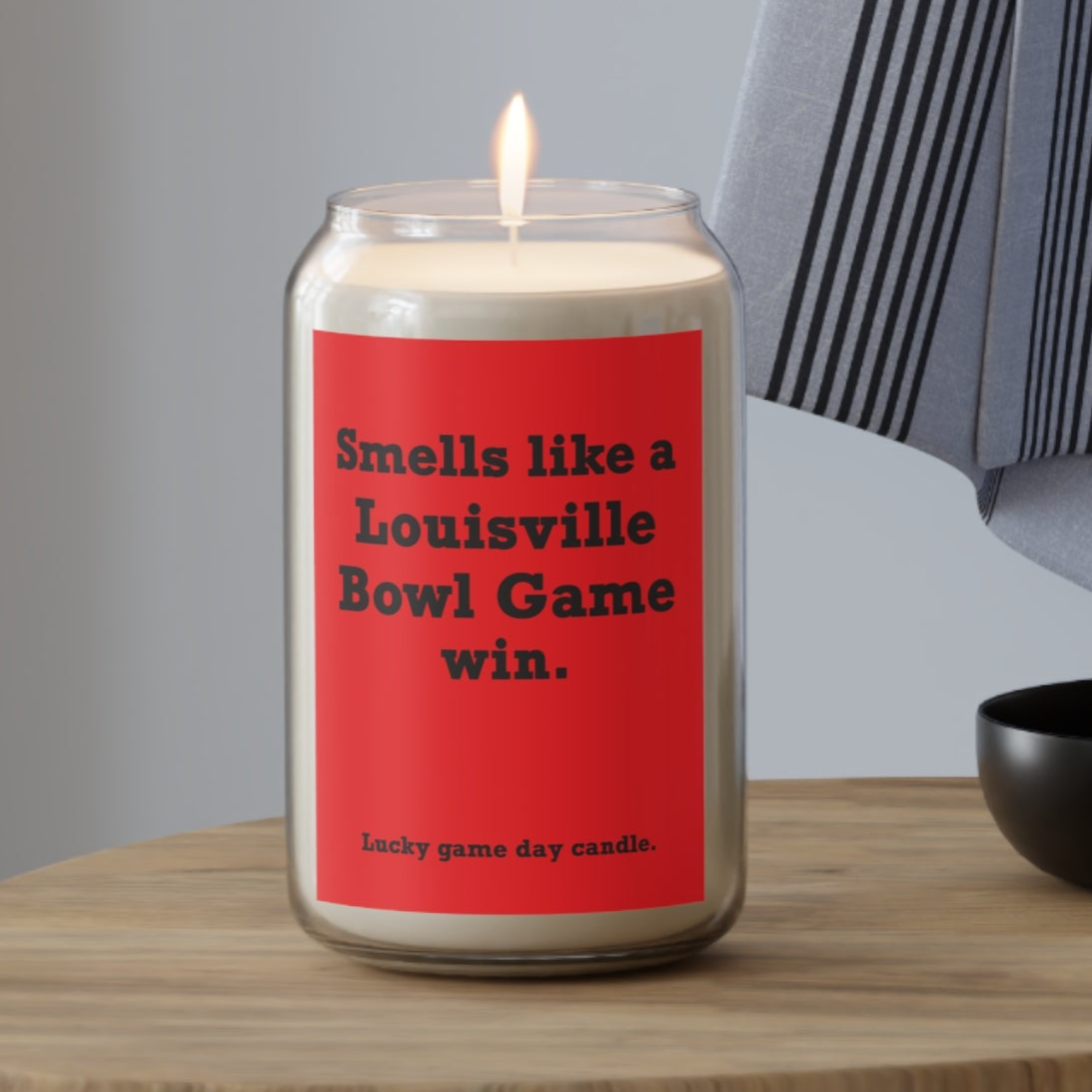 Louisville Bowl Game - "Smells like a Louisville Bowl Game win" scented candle (13.75 oz)