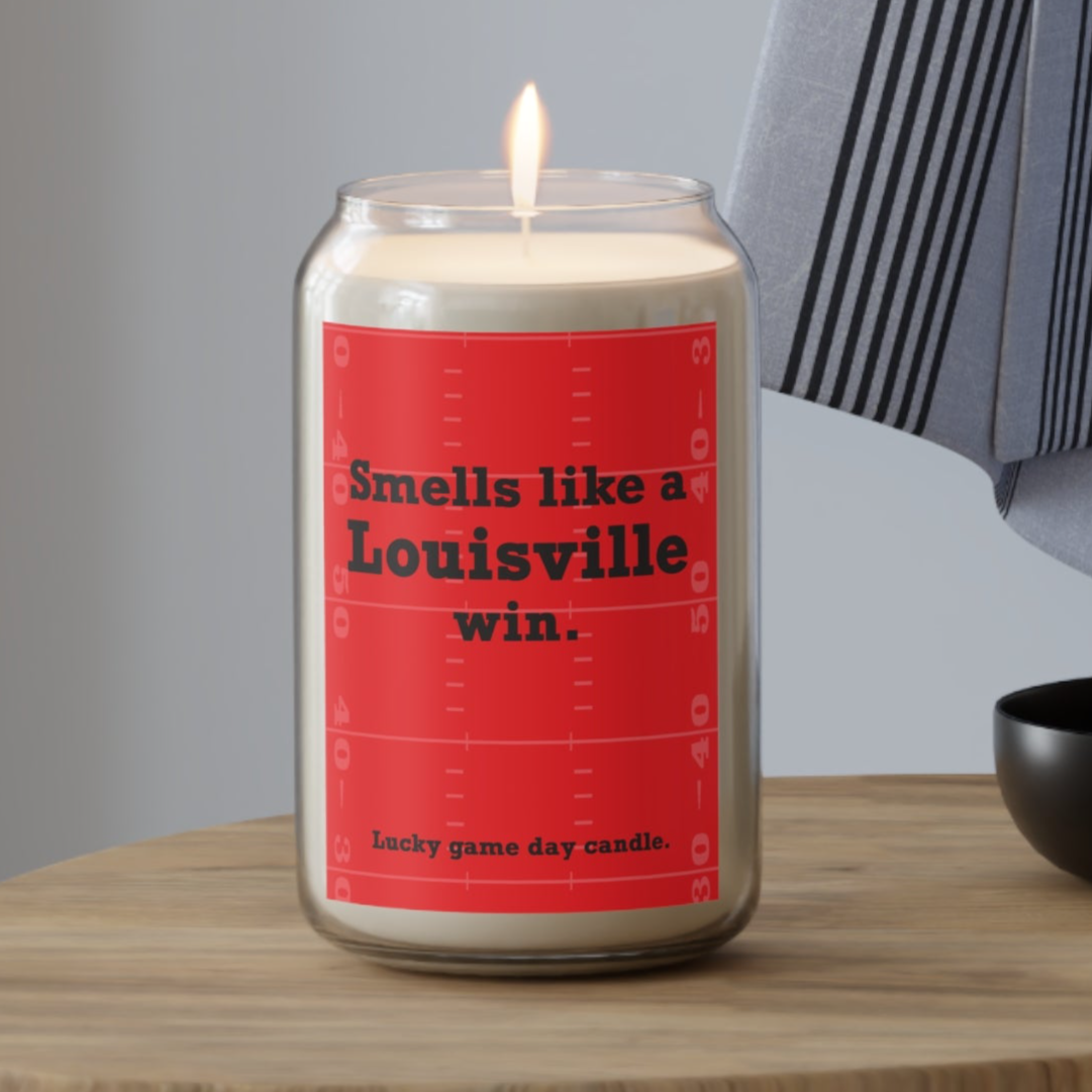 Louisville Football - "Smells like a Louisville win" scented candle (13.75 oz)