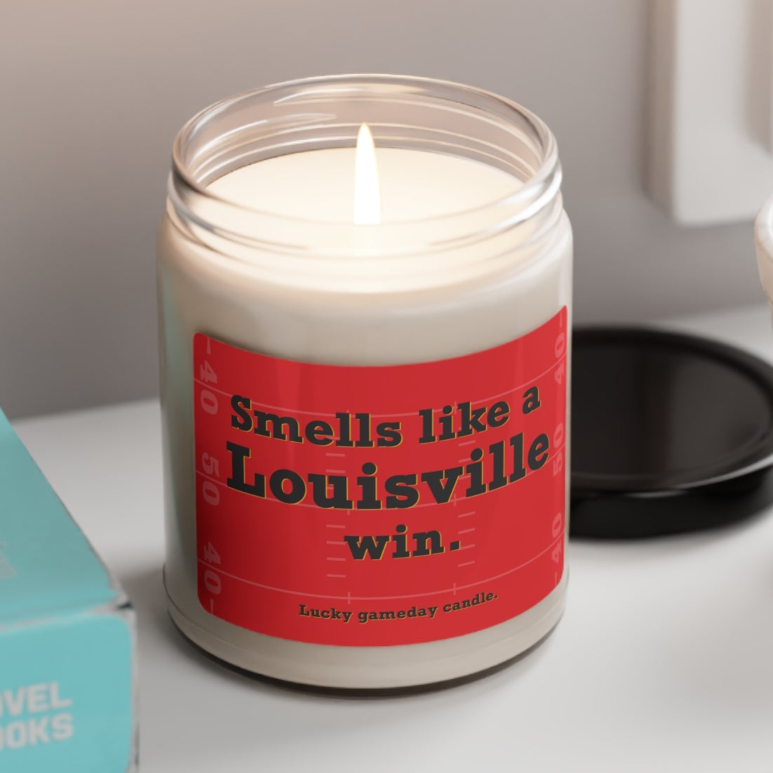 Louisville Football - "Smells like a Louisville win" scented candle (9 oz)