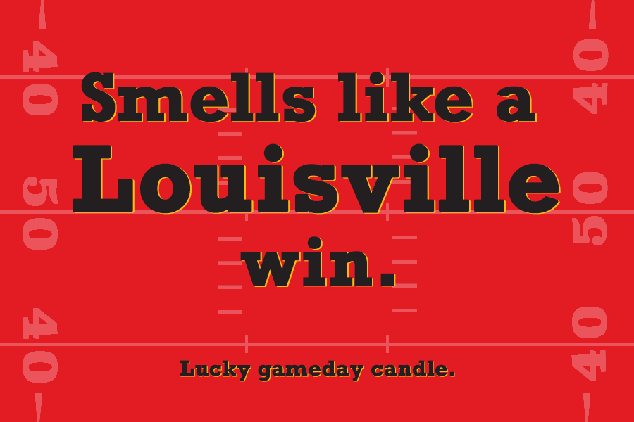 Louisville Football - "Smells like a Louisville win" scented candle (9 oz)