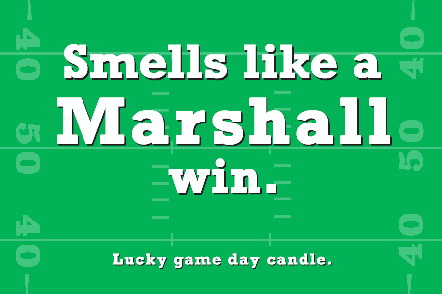 Marshall Football - "Smells like a Marshall win" scented candle (9 oz)