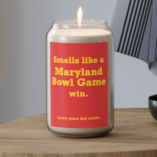 Maryland Bowl Game - "Smells like a Maryland Bowl Game win" scented candle (13.75 oz)