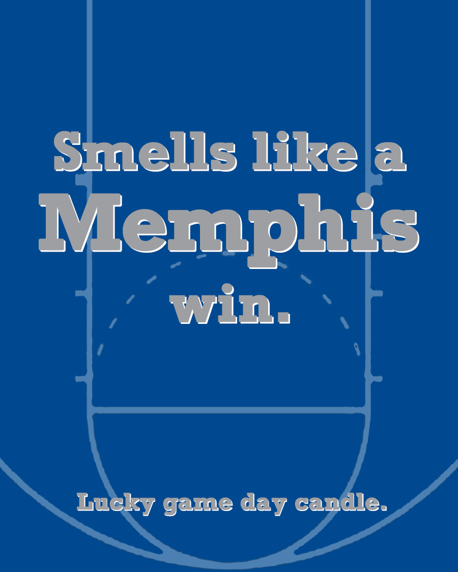 Memphis Basketball - "Smells like a Memphis win" scented candle (13.75 oz)