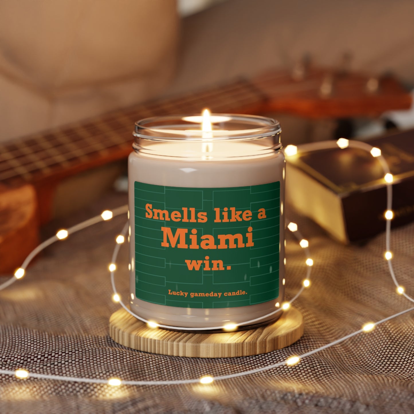 Miami Basketball - "Smells like a Miami win" scented candle (9 oz)