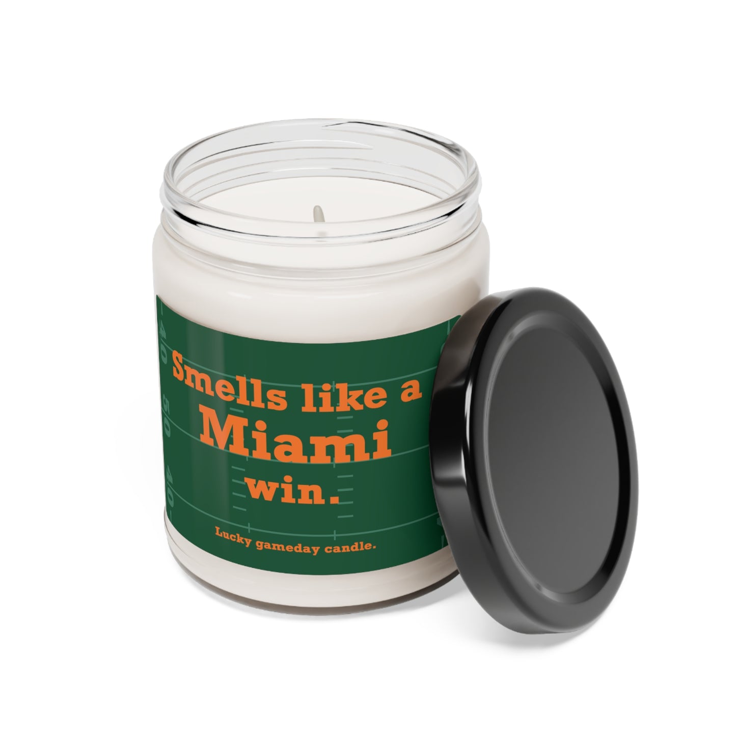 Miami Football - "Smells like a Miami win" scented candle (9 oz)